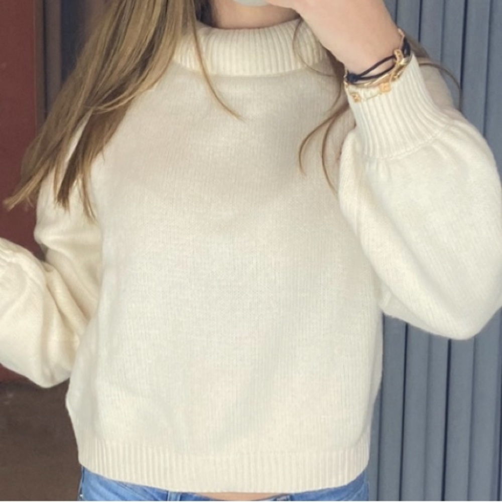 Something Navy Womens Cream Sweater